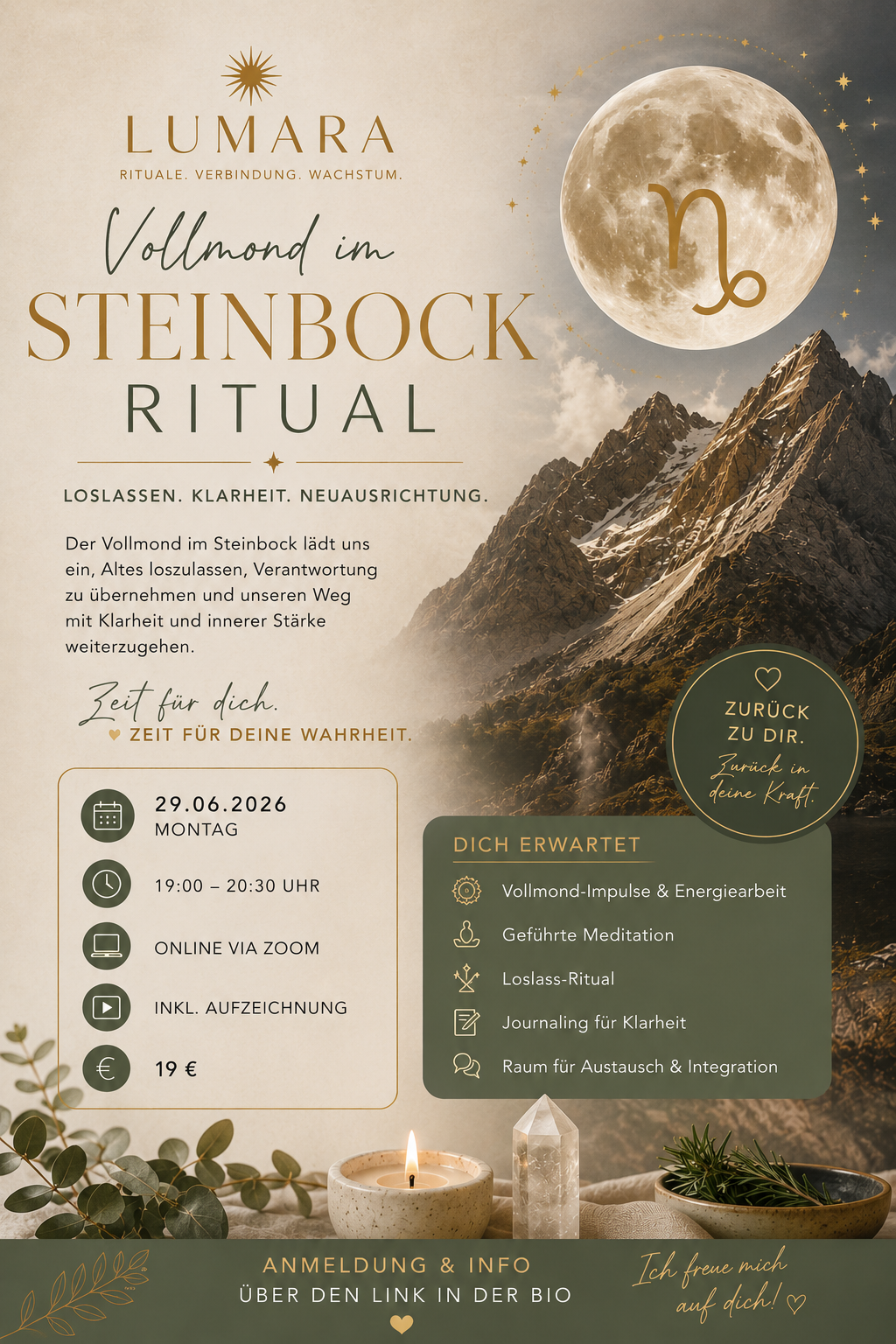 Vollmond im Steinbock – 29. Juni 2026